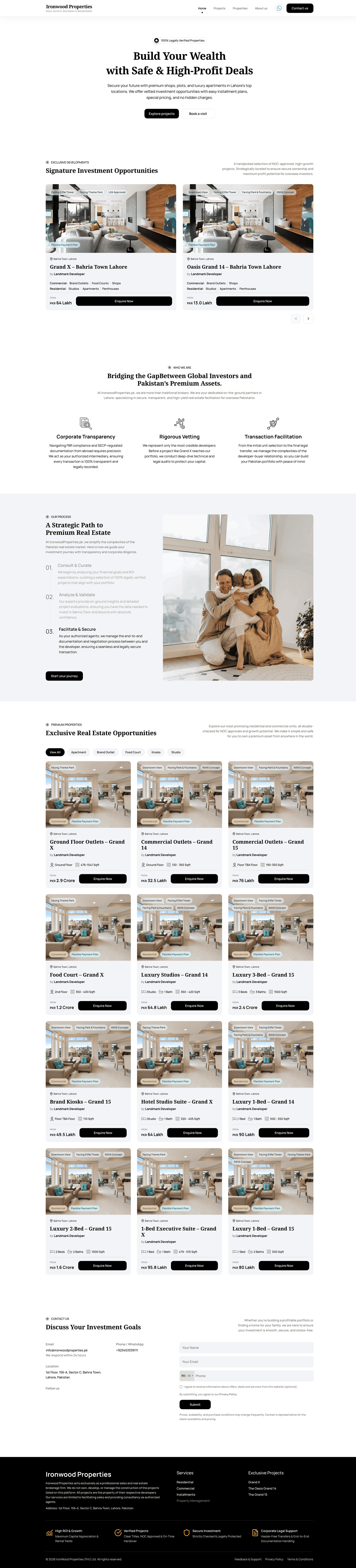 Ironwood Properties website preview